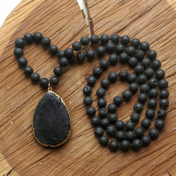 Lávový náhrdelník s velkým kamenem #1
