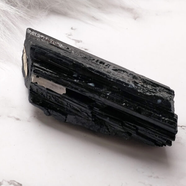 Skoryl - černý turmalín, surový krystal #3