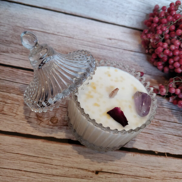 Sójová svíčka s vůní japonské švestky a vanilky de Luxe VI #1