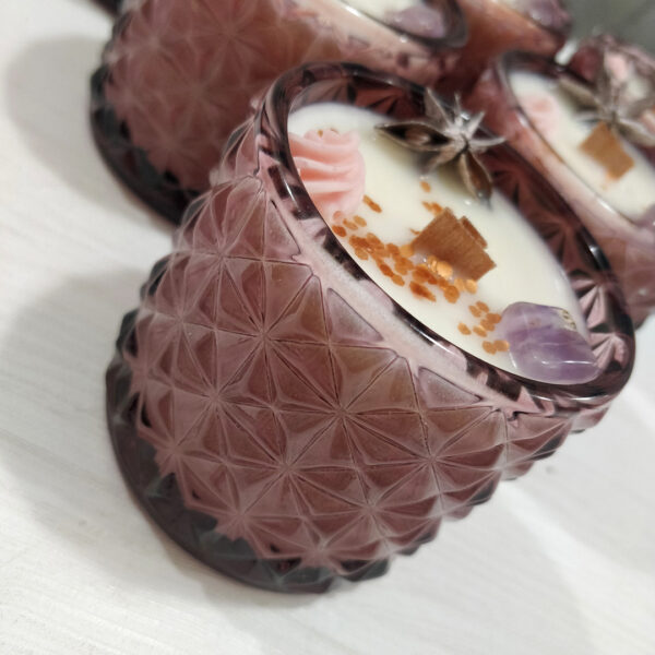 Sójová svíčka s vůní japonské švestky a vanilky de Luxe X #1
