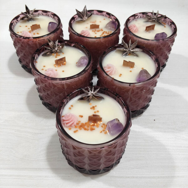 Sójová svíčka s vůní japonské švestky a vanilky de Luxe X #3