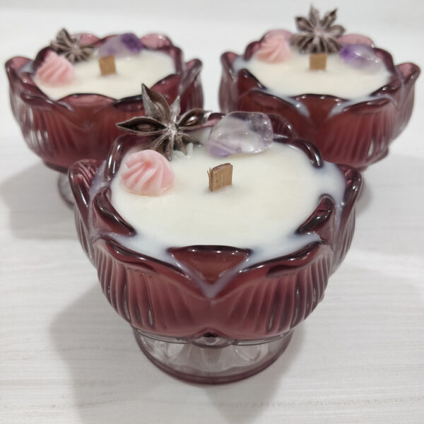 Sójová svíčka s vůní japonské švestky a vanilky de Luxe II #3